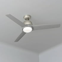 Restored Hunter Fan 54 inch Contemporary Matte Nickel Finish indoor Ceiling Fan With light kit and Remote Control (Refurbished)