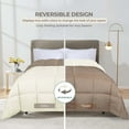 thumbnail image 3 of Superior Reversible Down Alternative Comforter, Twin, Ivory-Taupe, 3 of 11