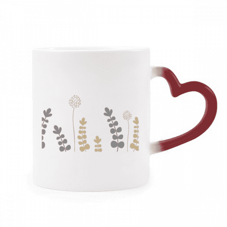 

Dandelion s Art Heat Sensitive Mug Red Color Changing Stoneware Cup
