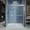 Brushed Nickel, variant on 76 in. W x 76 in. H Soft-closing Double Sliding Frameless Shower Enclosure With Clear Glass in Brushed Nickel