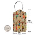thumbnail image 4 of Honeii Dancing African Women Print Leather Luggage Tag for Suitcases,ID Tags,Bag Tags for Luggage,Functional Travel Tag-4 PCS, 4 of 5