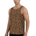 thumbnail image 2 of Xecao Leopard Printed Men's Tank Top Workout Quick Dry Sleeveless Gym Jogging Muscle Shirts Summer Swim Beach Tops, 2 of 9