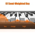 thumbnail image 4 of 61-Key Semi-Weighted Keyboard Piano, Portable Electric Piano for Beginners and Professionals, Digital Piano with Power Supply, Pedal & Built-In Speakers (Stand Not Included), 4 of 8