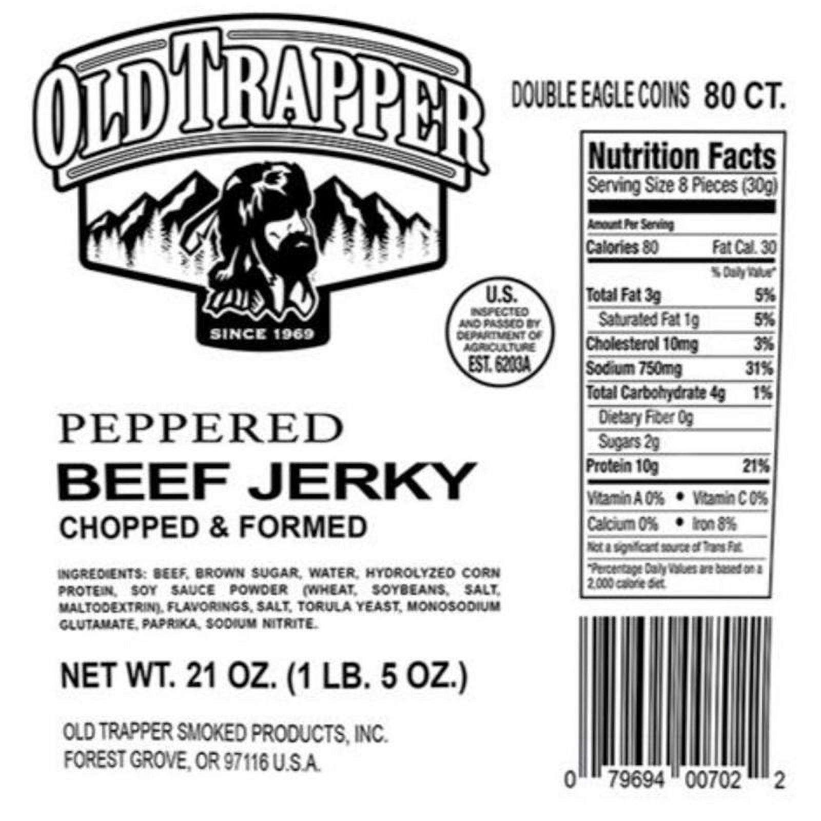 Old Trapper Double Eagle Coins Peppered Beef Jerky 21 oz