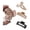 Black Dark Khaki Light Khaki, variant on 3 PCS Silicone Flexible Hair Claw Clips for Women Soft Bendable Claw Clip Scalp-Safe Soft t rubber hair clip Hairclip for Thin and Thick