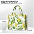 thumbnail image 3 of Large Capacity Tote Bag,Yellow Lemon Fruit Limes White Pattern Handbag Fashion Luxury Tote Bag,15.7"x13"x 5.1" Inches,Laptop Compatible, 3 of 6