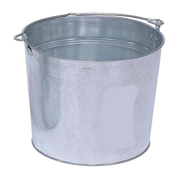 BKT-GAL-500 Galvanized Steel Bucket, 10-3/4" Depth, 5 gallon, 44 pound Capacity