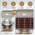 thumbnail image 6 of Brown Boho Window Privacy Film, Retro Farmhouse Abstract Geometric Ethnic Art Static Cling UV Sun Blocking Tint Film Heat Control Windows Films for Bedroom Bathroom, Window Stickers 23.6"x59", 6 of 8