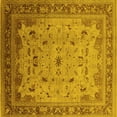 thumbnail image 1 of Ahgly Company Machine Washable Indoor Square Oriental Yellow Traditional Area Rugs, 7' Square, 1 of 4