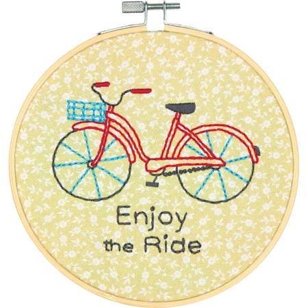 UPC: 0088677746889 | Dimensions/Short N  Sweet Embroidery Kit 6 -Bike Ride-Stitched In Thread