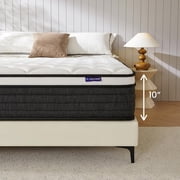 Full Mattress, 10 Memory Foam Mattress in a Box, Pocket Spring Mattress with Cooler Sleep and Pressure Relief, 54*75