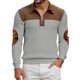 thumbnail image 2 of Ceisia Men Color Block Long Sleeve Zipper Casual Daily Outdoor Versatile Gift Fashion Athletic Top, 2 of 9