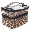 thumbnail image 4 of Makeup Bag, Double Layer Cosmetic Bag Zipper Design PVC Double Layer  For Cosmetic Storage, 4 of 8