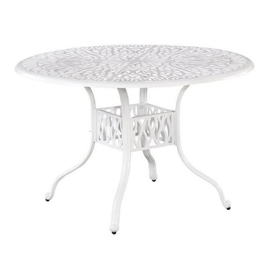 Bowery Hill 48 Round Patio Dining Table In White
