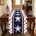 thumbnail image 5 of 4th of July Table Runner, Stars Patriotic Memorial Day Table Runner Independence Day Kitchen Dining Table Decoration for Outdoor Indoor Home Party Decor 13 x 36 Inch, 5 of 7