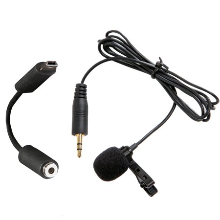 Lavalier Microphone Clip - Movo GM100 Lavalier Lapel Clip-on Omnidirectional Condenser Microphone for GoPro HERO3, HERO3+ & HERO4 Black, White & Silver Editions
