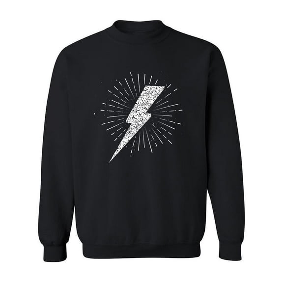 Vintage Lightning With Rays Sweatshirt Men -Image by Shutterstock, Male Small