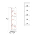 thumbnail image 3 of FM FURNITURE Beaver Balley Bookcase with Open Storage and 5 Shelves, Stained Walnut, 3 of 5