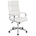 thumbnail image 1 of High Back White LeatherSoft Contemporary Panel Executive Swivel Office Chair, 1 of 9