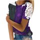 thumbnail image 2 of Fiudx Camisetas para Mujer Blusa de Manga Corta con Cuello Redondo y Estampado para Mujer, 2 of 4