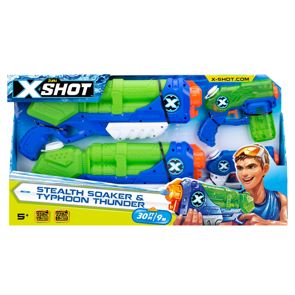 XShot Water Blaster Value Pack (Typhoon Thunder and Stealth Soaker) by