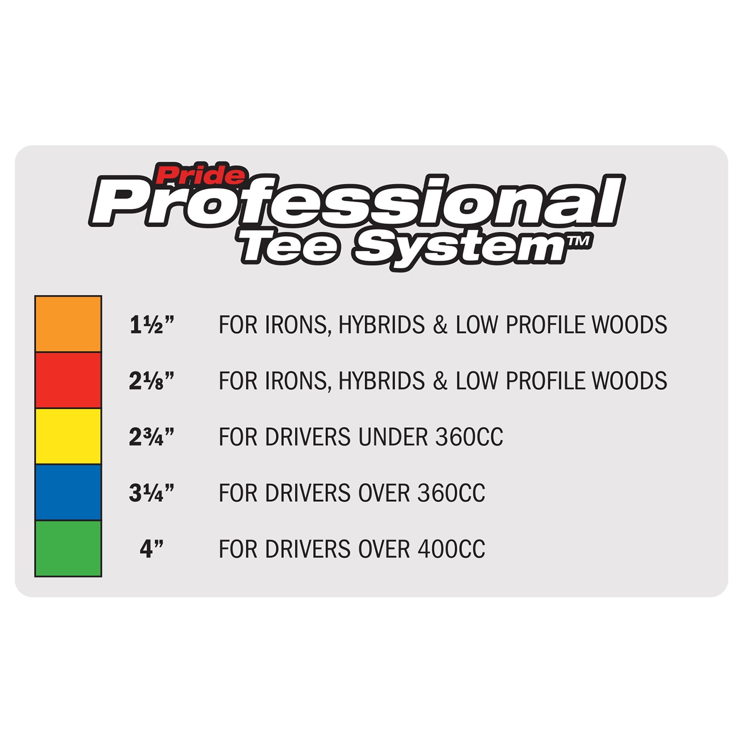 (3 pack) PrideSports 3-1/4" White Golf Tees, 45-Count, Pride PTS, Wood Tees for Driver & 3-Wood