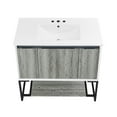 thumbnail image 5 of Marseille 36 in. Gray Bathroom Vanity With White, 3-Hole Ceramic Sink Top, 5 of 8