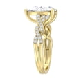 thumbnail image 4 of ARAIYA FINE JEWELRY 10K Yellow Gold Pear and Round Shape Lab Grown Diamond Prong-Set Engagement Ring Size 9 (3 cttw, D-F Color, VS Clarity), 4 of 6