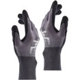 thumbnail image 3 of 3 pares de guantes de trabajo impregnados con nitrilo, guantes de seguridad para almacen de mantenimiento de jardineria, Negro Gris, S esquí esquí Gafas de esquí, 3 of 5