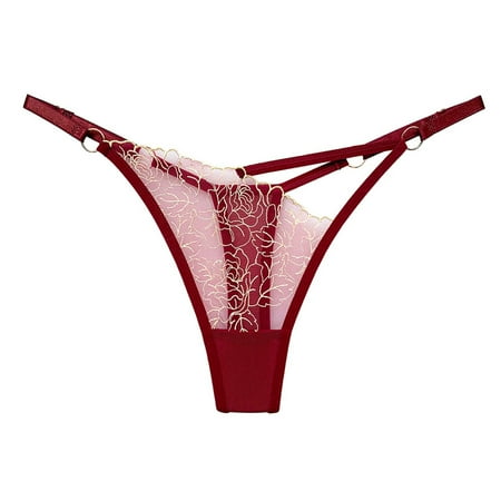 Upioiwer Seamless Panties For Women Cute Cotton Underwear For Women Women Sexy Lingerie G String Open Crotch Panties Lace Tassel Pearl Pendant Underwear Crotchless Pants T Back Underpants Panties