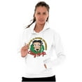 thumbnail image 3 of Betty Boop Christmas Wreath Attitude Hoodie Sweatshirt Women Brisco Brands S, 3 of 4