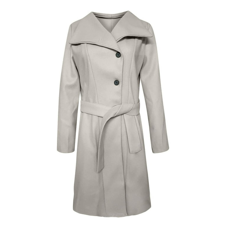 WGOUP Fashion Trench Coats For Women's Long Trench Coat Classic 