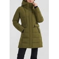 thumbnail image 3 of Orolay Womens Quilted Jacket Hooded Coats Winter Down Jacket Thickened Coat Armygreen M, 3 of 5