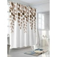 thumbnail image 3 of Shower Curtain Brown Eucalyptus Leaf Bathroom Curtains with Hooks, Waterproof Fabric Leaves Branch Bath Shower Curtains Set for Bathroom Bathtubs Decor 36x72 Inch, 3 of 8