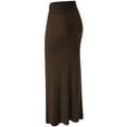 thumbnail image 2 of Made by Johnny Women's Lightweight Floor Length Maxi Skirt XXL BROWN, 2 of 6