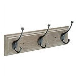 Franklin Brass 9.5 Inch Decorative Rail With 3 Scroll Hooks – Warm Chestnut & Soft Iron Finish For Coats, Hats & Towels