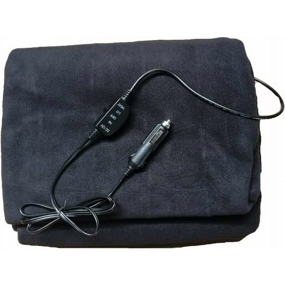 Smart Temp Controller, Portable 12 Volt Electric Heated Blanket for Cars, SUVs, Trucks, RVs, or Boats, Universal Fit with Auto-Off Timer