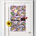thumbnail image 2 of Pride Day Hanging Pocket Organizer, Pixelated Grunge Vibrant LGBT Rainbow Illustration Colorful, Printed Polyester Storage Bag with Pockets, 21" x 31", Blue Violet Yellow, 2 of 2