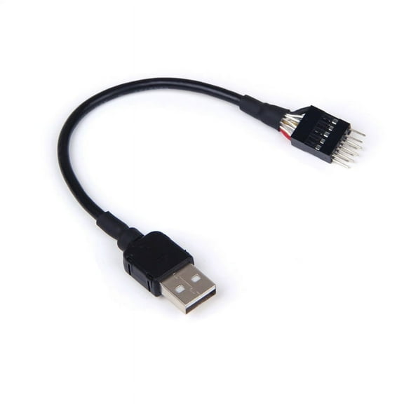 9pin Male to External USB A Male PC Mainboard Internal Data Extension Cable