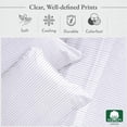 thumbnail image 2 of California Design Den Pinstripe Sheets Soft 100% Cotton Sheets Set, Luxury 400 Thread Count Sateen, 4 Piece Deep Pocket Queen Sheets Printed Striped Pattern (Pinstriped), 2 of 16