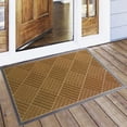 thumbnail image 4 of Heeneeso DM25 Entryway Rug Outdoor Doormat Rubber Front Entrance Door Welcome Mat Brown 30 x 18", 4 of 6