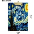 thumbnail image 2 of Acrylic Clipboards with Low Profile Clip, A4 Standard Size 9" x 12.5" File Holder for Writing Drawing, Clip Boards for Doctors Offices, Starry Night Van Gogh Gifts, 2 of 7