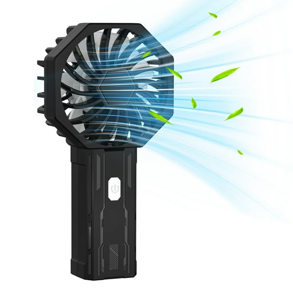 RUXAN Small Fan Handheld, Battery Operated Fan, Rechargeable Mini Personal Fan for Outdoor,Home,Travel, Black