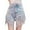 Blue, variant on Sngxgn Women's Pleated High Waist Straight Leg Knee Length Shorts with Pocket(Blue,M)