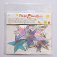 thumbnail image 4 of 2 metros 4 metros láser estrella de cinco puntas pieza redonda flor espejo oro y plata estrella de cinco puntas cumpleaños flor colgante decoración colgante, 4 of 6