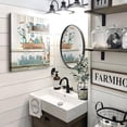 thumbnail image 3 of Bathroom Decor Wall Art Dragonfly Wall Art Green Bathroom Sign Rustic Farmhouse Bathroom Canvas Prints Signs Wood Background Bathroom Pictures Artwork Framed Bath Laundry Home Decorations12 x16, 3 of 6