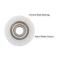 thumbnail image 4 of 2 Pack U Type Groove Pulley Nylon Coated Roller Bearing 5x19x6mm U Groove Guide Wheel for Doors Window, 4 of 5