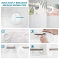 thumbnail image 4 of No Hook Shower Curtain, Pink Watercolor Floral Shower Curtains for Bathroom with See Through Top Window, Spring Botanical Leave Flowers Waterproof & Washable Bath Curtain Small Stall 36"x78", 4 of 9