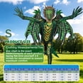 thumbnail image 3 of Magotan Halloween Kids Dragon Costume,Kids Halloween Dress Up,Halloween Funny Costume Cosplay Dragon Jumpsuit,Green,S, 3 of 7