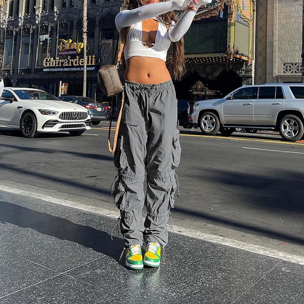 Ladies Cargo Pant Casual Pants with Pocket Vintage Hip Hop Ladies Cargo Pant Casual Pants with Pocket Vintage Hip Hop